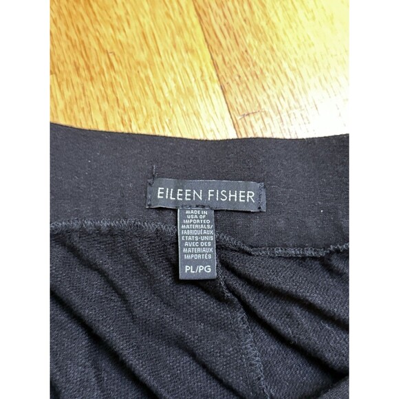 Eileen Fisher Women's Velvet Side Stripe Jogger Pants Black Petites Size PL - Picture 4 of 16